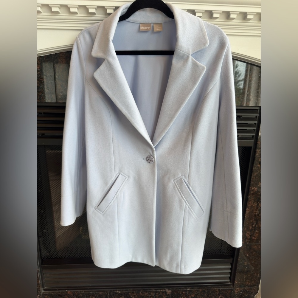 Chico's Soft Lavender, Single Button Trench Coat